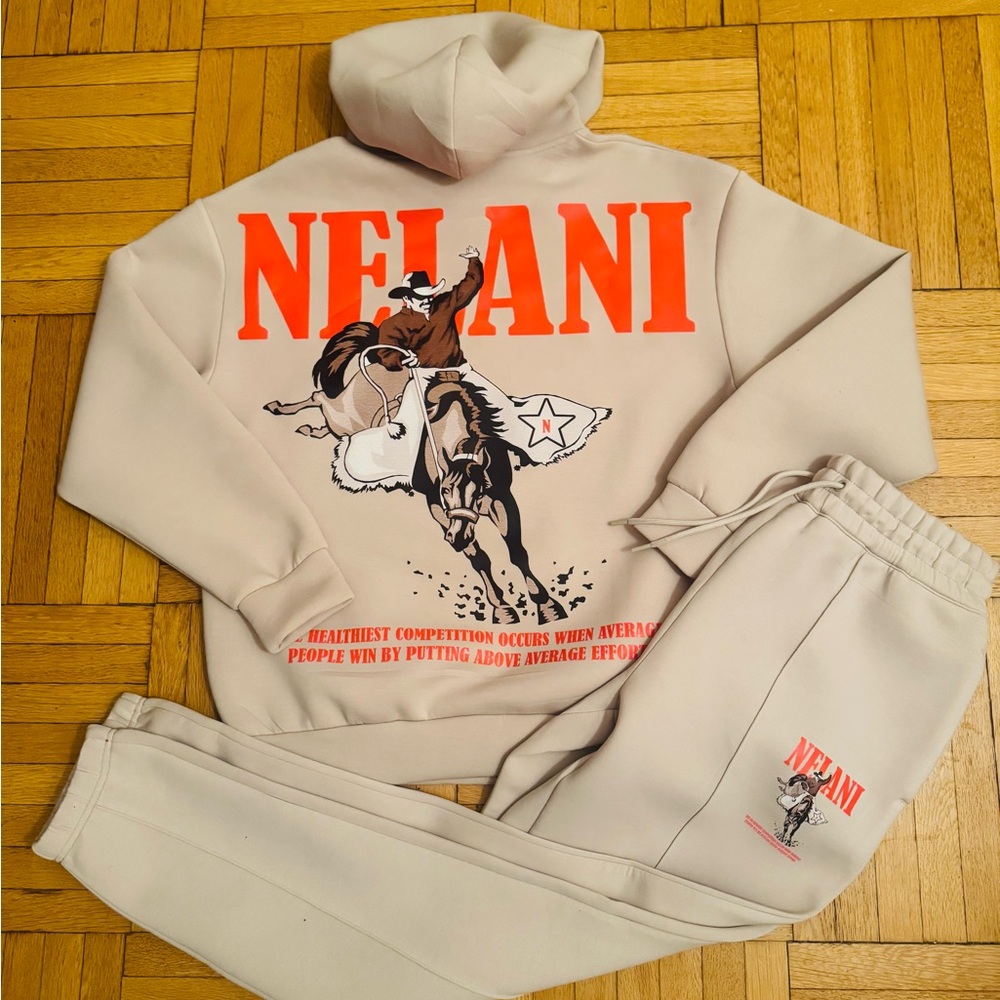 Lani Beige Hoodie and Sweatpants Set